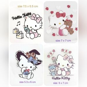 4 pieces Iron on Heat transfer Sanrio Hello Kitty pattern Small size